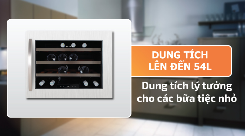 Tủ bảo quản rượu âm tủ Malloca MWC-22S dung tích
